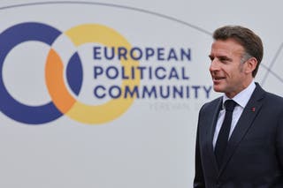 France's President Emmanuel Macron arrives to attend the 8th European Political Community (EPC) summit in Yerevan
